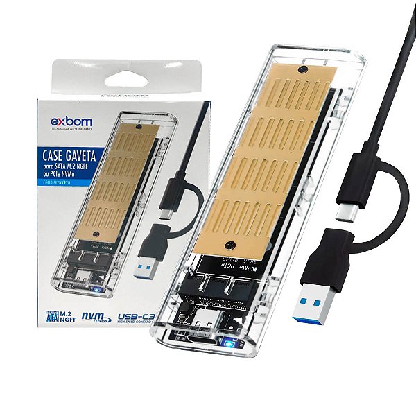 Case de Alumínio NVME e NFGG com Dissipação de Calor