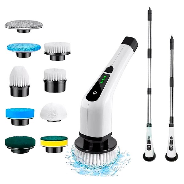 Escova de Limpeza Elétrica 7 em 1 com Acessórios para Todas as Superfícies