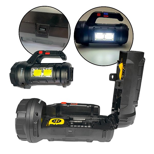 Lanterna de Mão Multifuncional com Kit de Ferramentas e Luz LED
