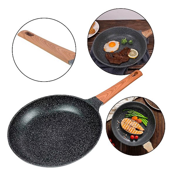 Frigideira Antiaderente 28cm Cabo Ergonômico Sem Tóxicos