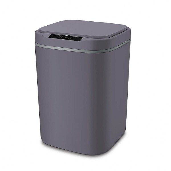 Lixeira inteligente com sensor e tampa automática 16L Cinza