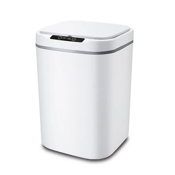 Lixeira inteligente com sensor e tampa automática 16L Branco