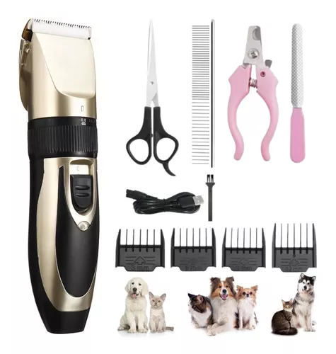 Máquina de Tosa Recarregável para Cães e Gatos com Acessório