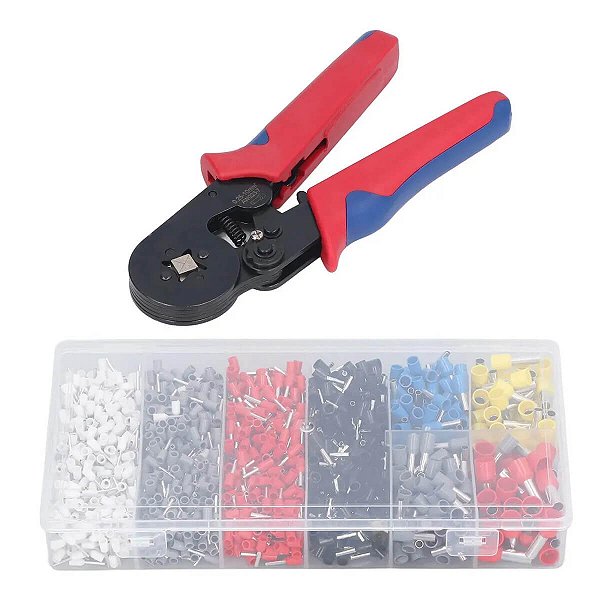 Alicate Crimpador de Terminais 0,25–10mm² com Estojo 1200 Peças