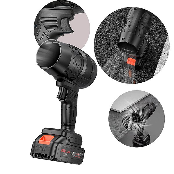 Soprador portátil turbo 35000pa sem fio com bateria removível