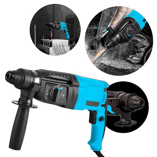 Martelete perfurador 220v com kit de acessórios e maleta