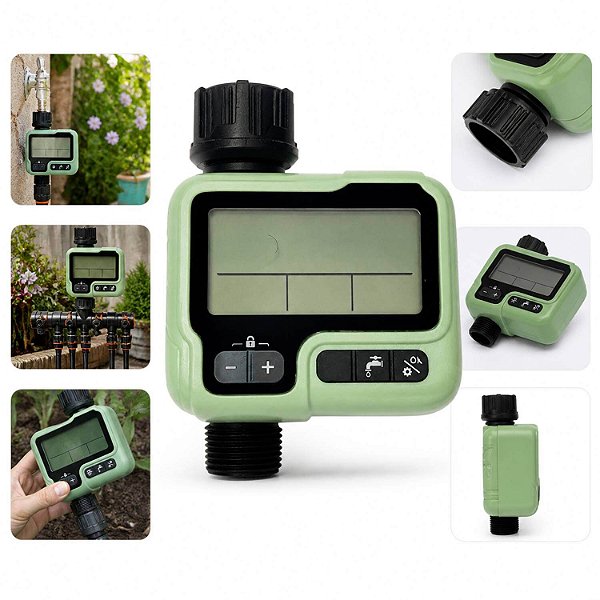 Temporizador Digital para Irrigação Automática Programável IPX5 Rosca 3/4"