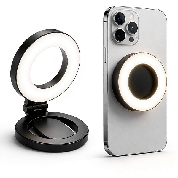 Luz LED para Celular Magnética com 2 Modos de Iluminação