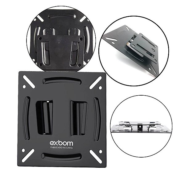 Suporte Universal Fixo para TV e Monitor 14 a 28 Polegadas VESA 75x100 até 15kg