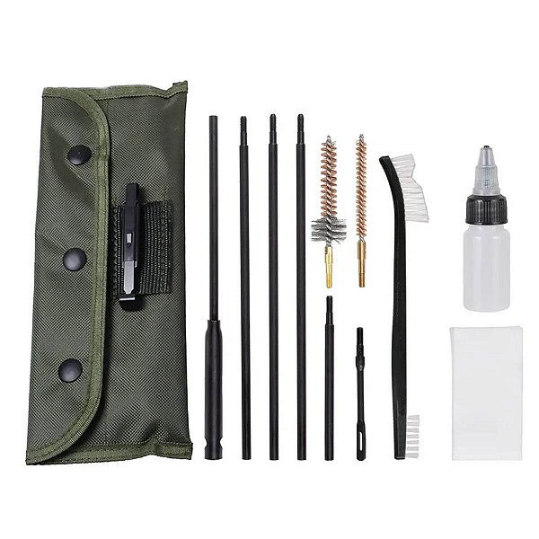 Kit Limpeza para Carabina de Pressão e Rifle Calibre .22 e .223 com Escovas e Hastes