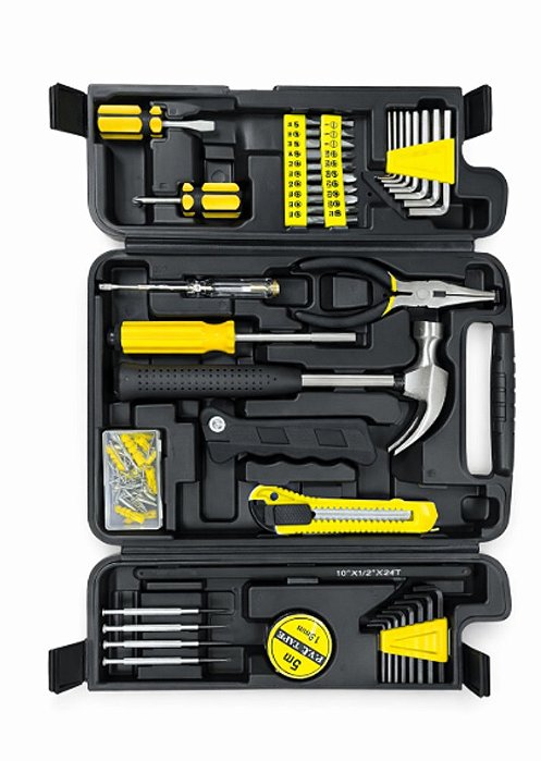 Maleta de Ferramentas Black Bull com 200 Peças para Reparos e Manutenção