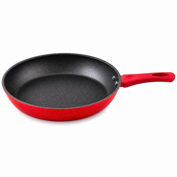 Frigideira Nanocerâmica Antiaderente 24cm Indução Vermelha