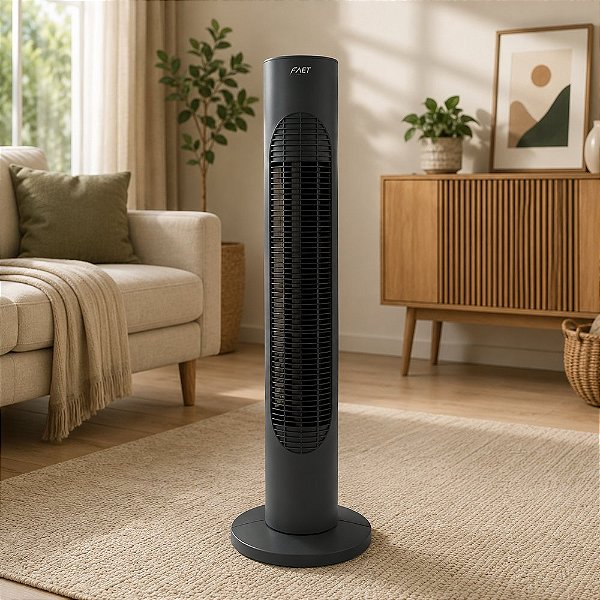 Ventilador de Torre 127V com 3 Velocidades Compacto para Ambientes