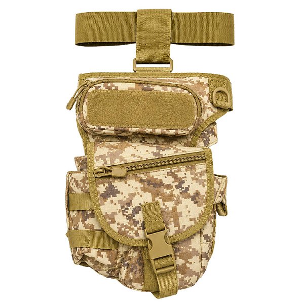 Bolsa Tática de Perna Oxford 800D Resistente à Água Camuflada