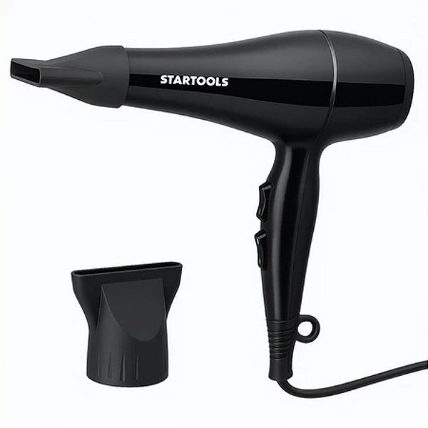 Secador de Cabelo Profissional 1800W 127V com 2 Velocidades Preto