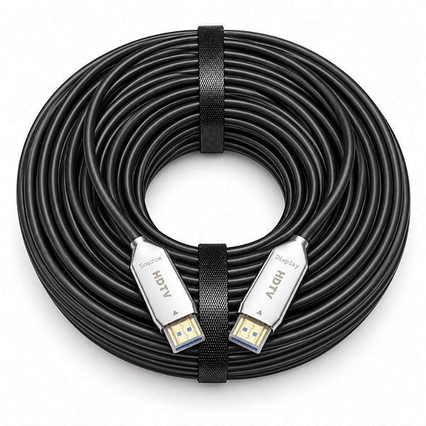 Cabo HDMI Óptico Ativo 50 Metros 4K 60Hz Fibra Óptica 18Gbps