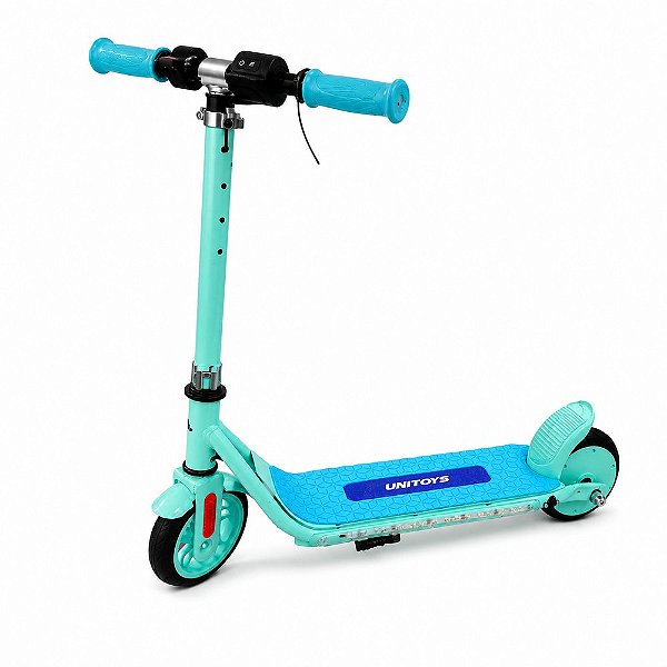 Patinete Elétrico Infantil 150W Azul com Led e Velocidade até 15 km/h