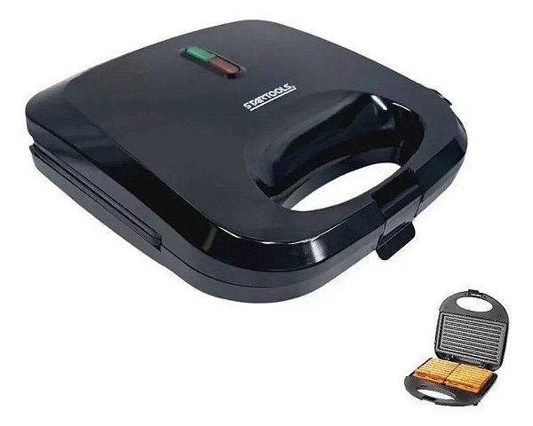 Sanduicheira Grill Elétrica Startools 750W 127V Antiaderente 2 em 1