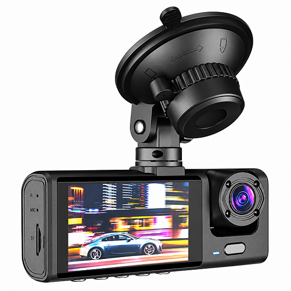 Câmera Veicular DVR Full HD 1080p com Wi-Fi Câmera Traseira e Visão Noturna