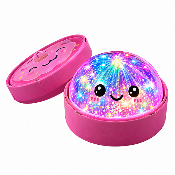 Squishy Dumpling Sensorial com Led Glitter Macio e Flexível Cores Sortidas