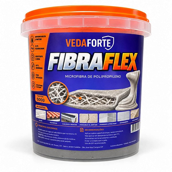 Impermeabilizante Flexível com Microfibra 500g para Lajes Telhados e Paredes