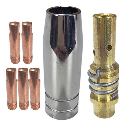 Kit Para Tocha Mig 15AK 5 Bicos 0.8mm, Bocal e Difusor