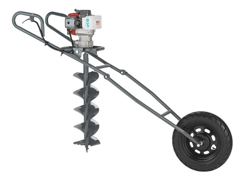 Carrinho Quadro Para Perfurador De Solo Branco Com Roda