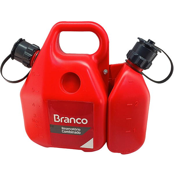 Galão Bidão De Combustível Gasolina E Óleo Combinado Branco