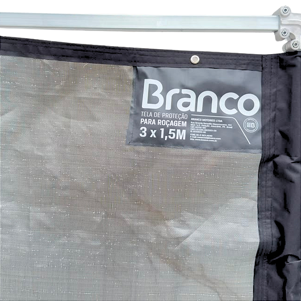 Protetor Rede Tela Roçagem Retrátil Branco 3x1,5m