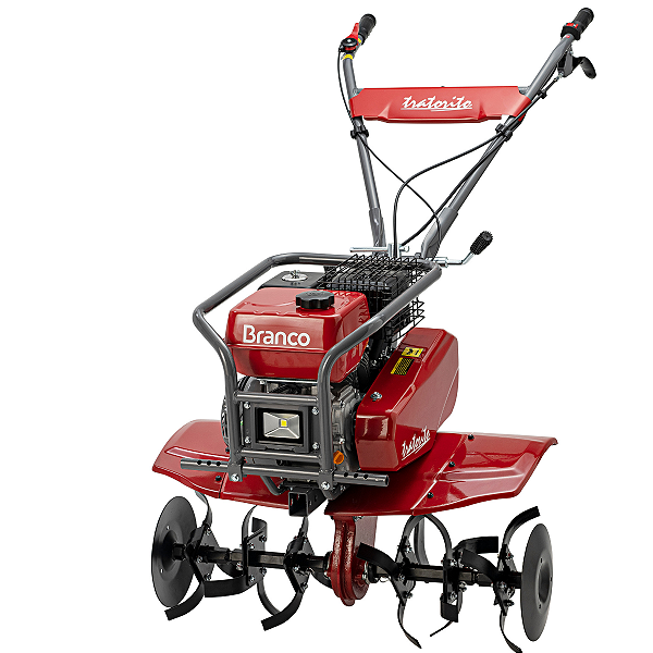 Motocultivador Tratorito A Gasolina Branco 7,5hp Reduzido 3 Marchas