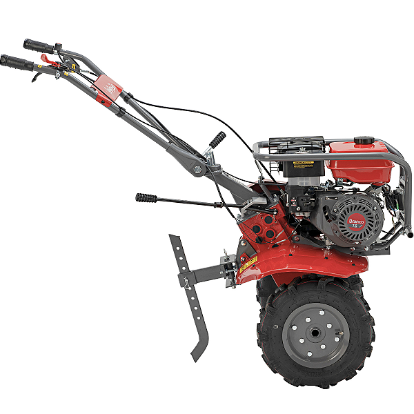 Motocultivador Tratorito a Gasolina Branco 7,5HP Reduzido com 3 Marchas