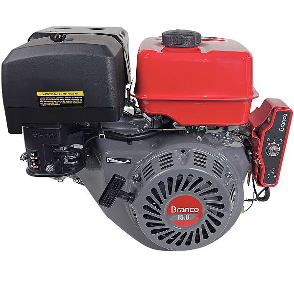 Motor Gasolina Branco B4t 15hp Estacionário Partida Elétrica