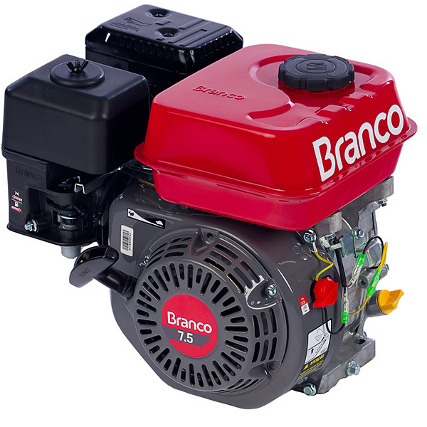 Motor Estacionário Á Gasolina Branco 4t 7,5hp 224cc C/ Maior Torque