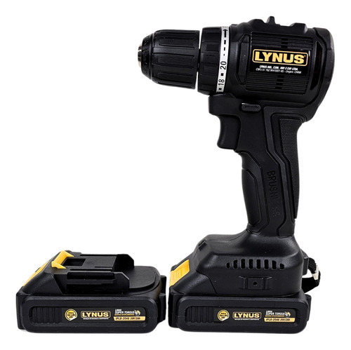 Parafusadeira À Bateria 20v Lynus Iplb-2046 Com 2 Baterias