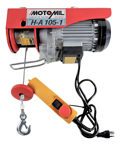 Guincho Talha Elétrico Coluna 300/600kg 1200w Motomil  220V