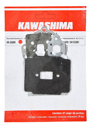 Jogo De Junta Para Motor 2t Roçadeira 25,4cc Kawashima