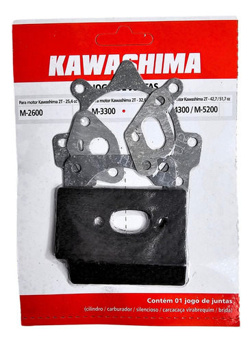 Jogo De Junta Para Motor 2t Roçadeira 32,6cc Kawashima