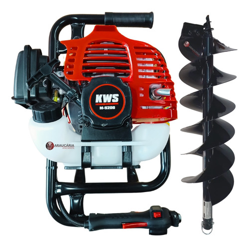 Perfurador De Solo Guidão Ergonômico 52cc Kawashima Broca 30cm