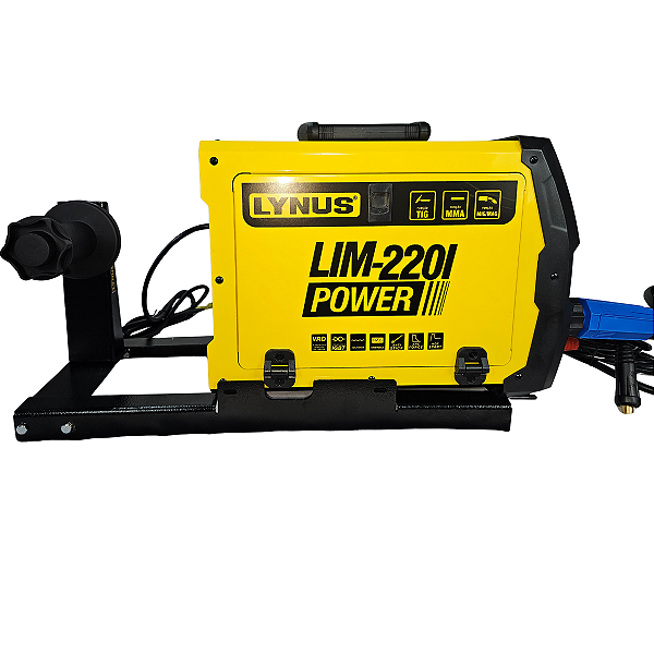 Máquina De Solda Lynus Lim-220i 127v/220v 200a Com Suporte Amarelo