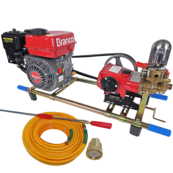 Pulverizadora Agrícola 40Lt Gasolina Com Mangueira Branco