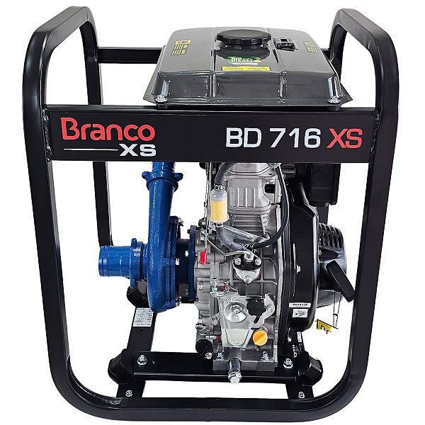 Motobomba Diesel Bd716 Xs 6,9cv 2,5pol Partida Manual Branco