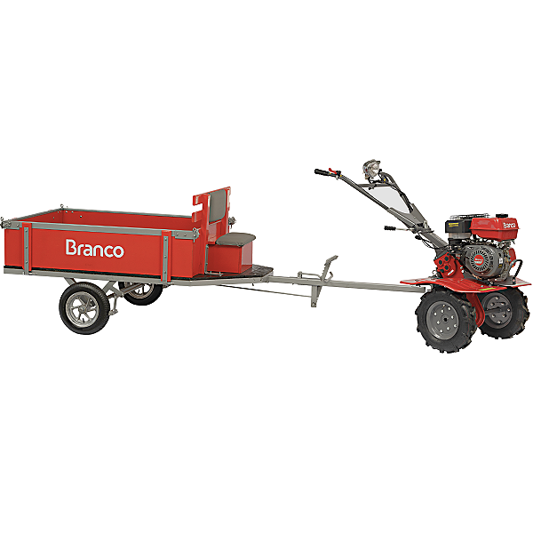 Motocultivador 7,5HP Com Carretinha Agricola Branco 300KG