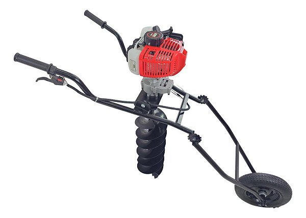 Perfurador De Solo Kawashima Broca 10, 15 E 20cm C/ Carrinho