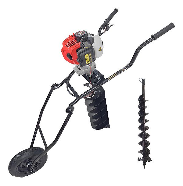 Perfurador De Solo Kawashima Broca 15, 20 E 30cm C/ Carrinho