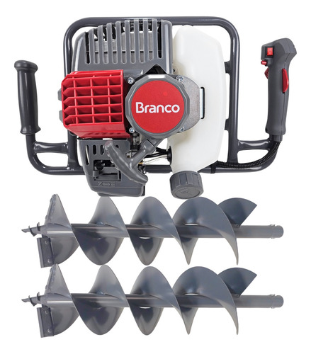 Perfurador De Solo Gasolina Branco Bps52 Broca 15 E 30 Cm