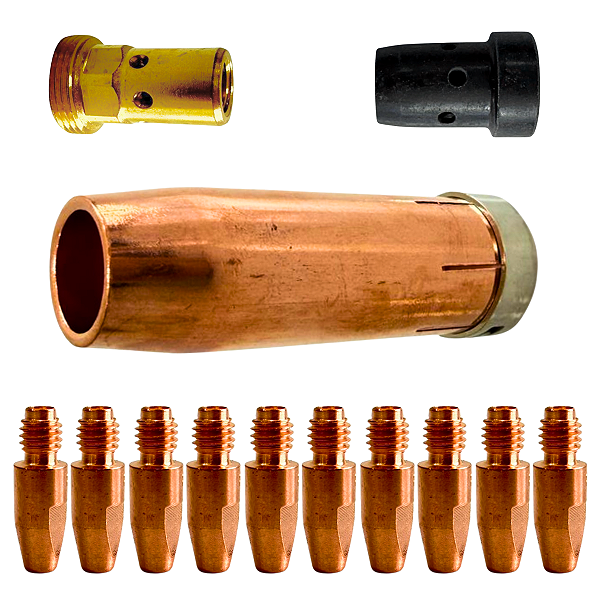 Consumíveis Tocha Mig Bico 1.0mm, Difusor, Porta Bico 40AK