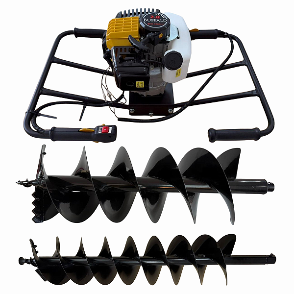 Perfurador De Solo DUPLO 52cc Buffalo Broca de 20 e 30 Cm