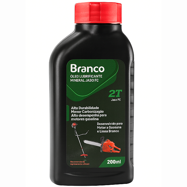 Óleo Lubrificante Mineral JASO Motor 2 Tempos Branco 200ML
