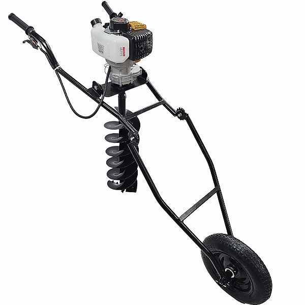 Perfurador De Solo 52cc Buffalo Broca 20Cm E Carrinho R32M