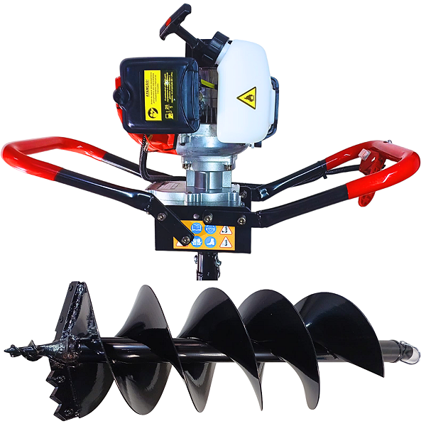 Perfurador De Solo 52cc Kawashima Com Broca 30 Cm